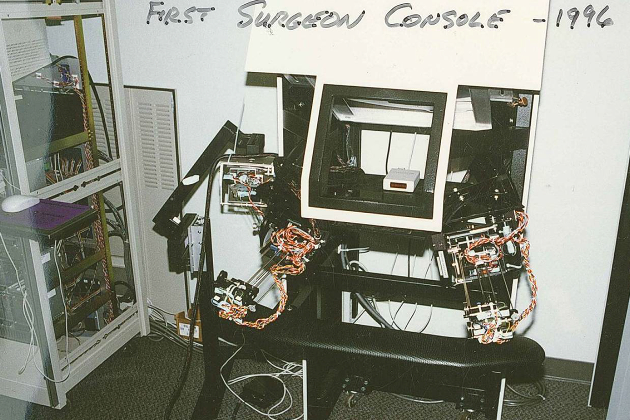First da Vinci surgeon console from 1996