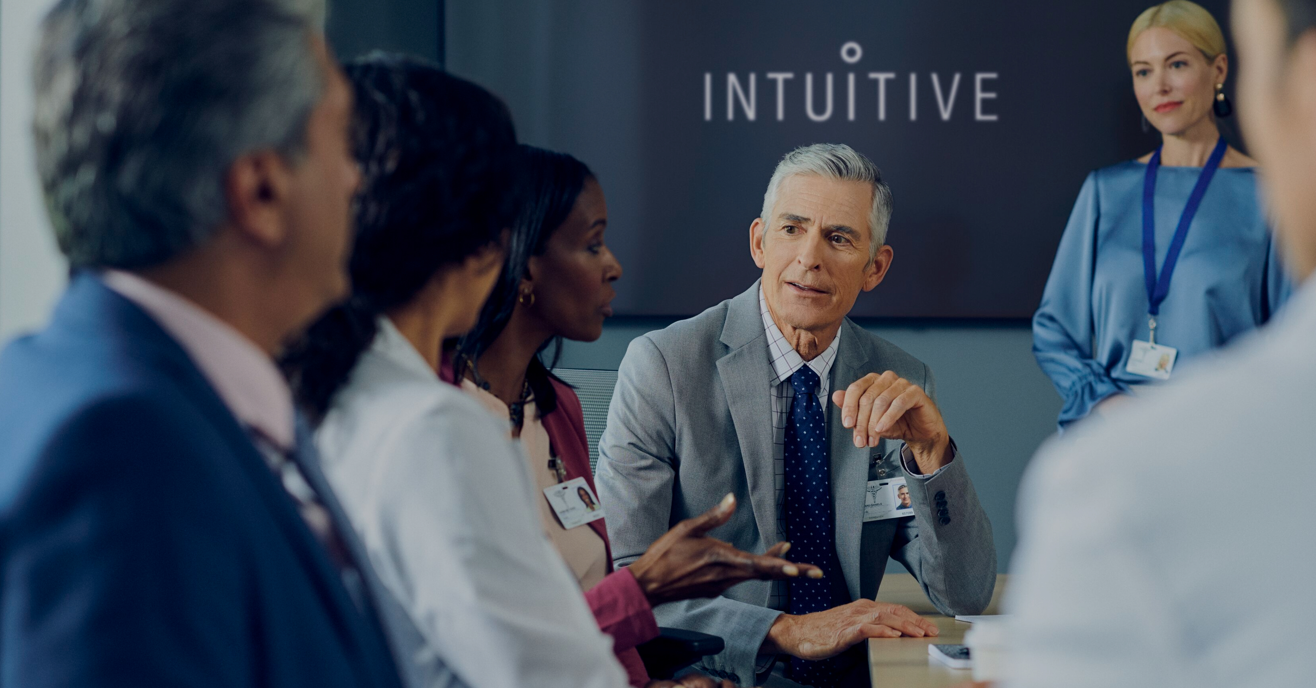 Academic executives and educators in session