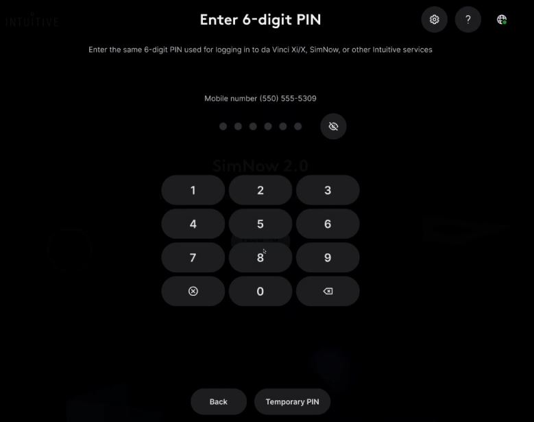 SimNow 2 login screen