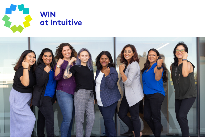 WIN Women Intuitive Network ERG group of eight outside