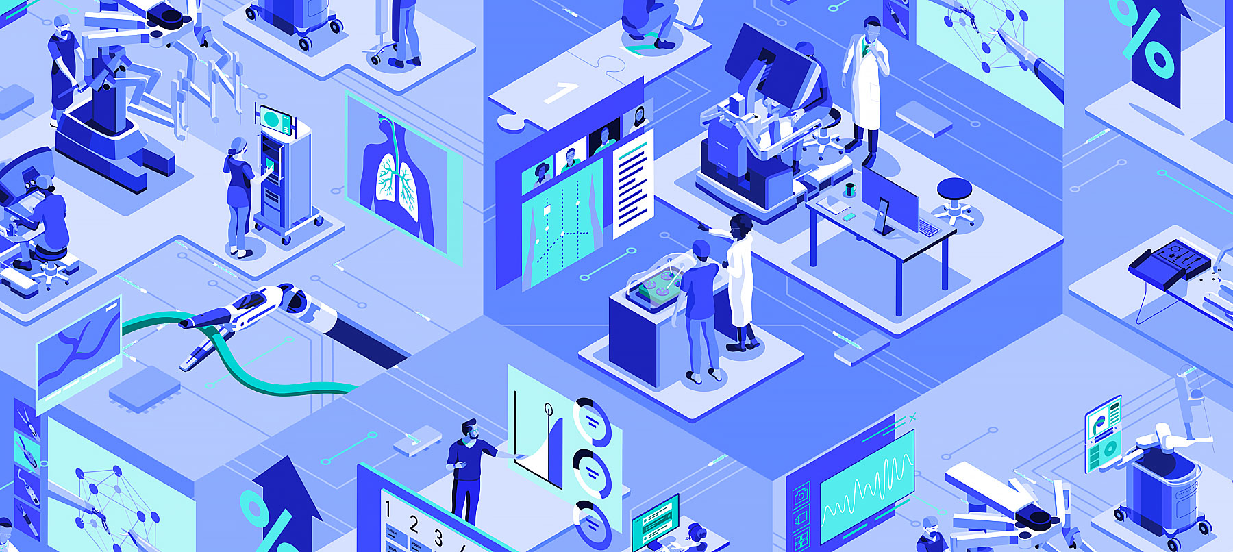 Da Vinci robot in Intuitive design lab infographic