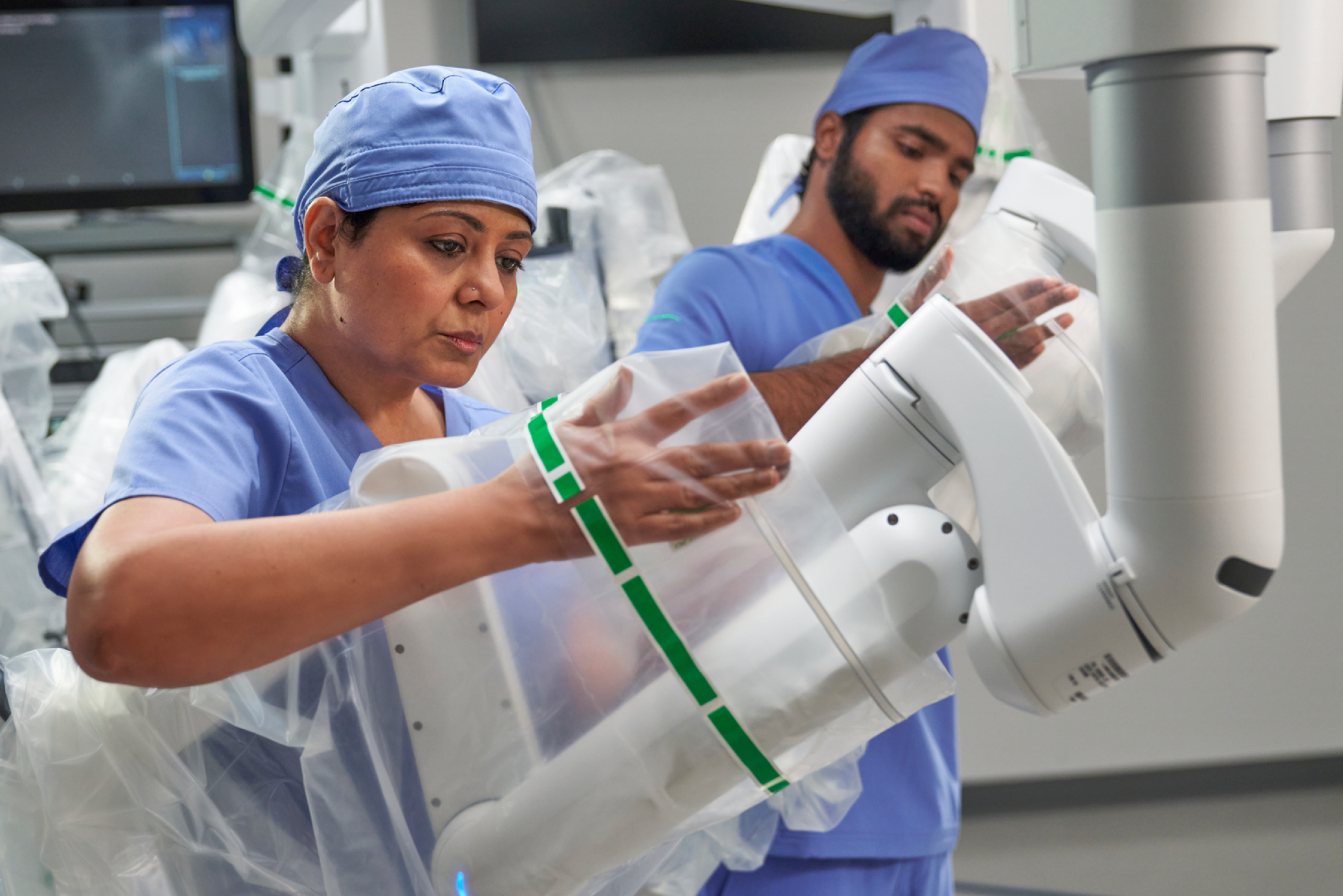 Care team draping da Vinci 