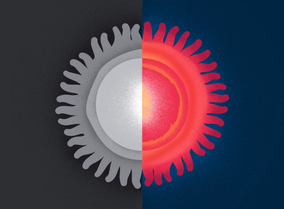 Illustration of a detail look at a nodule