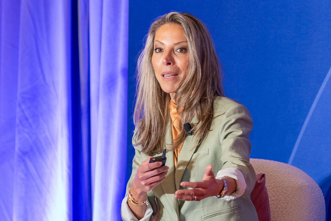 A surgeon speaking during a WIDVS panel.