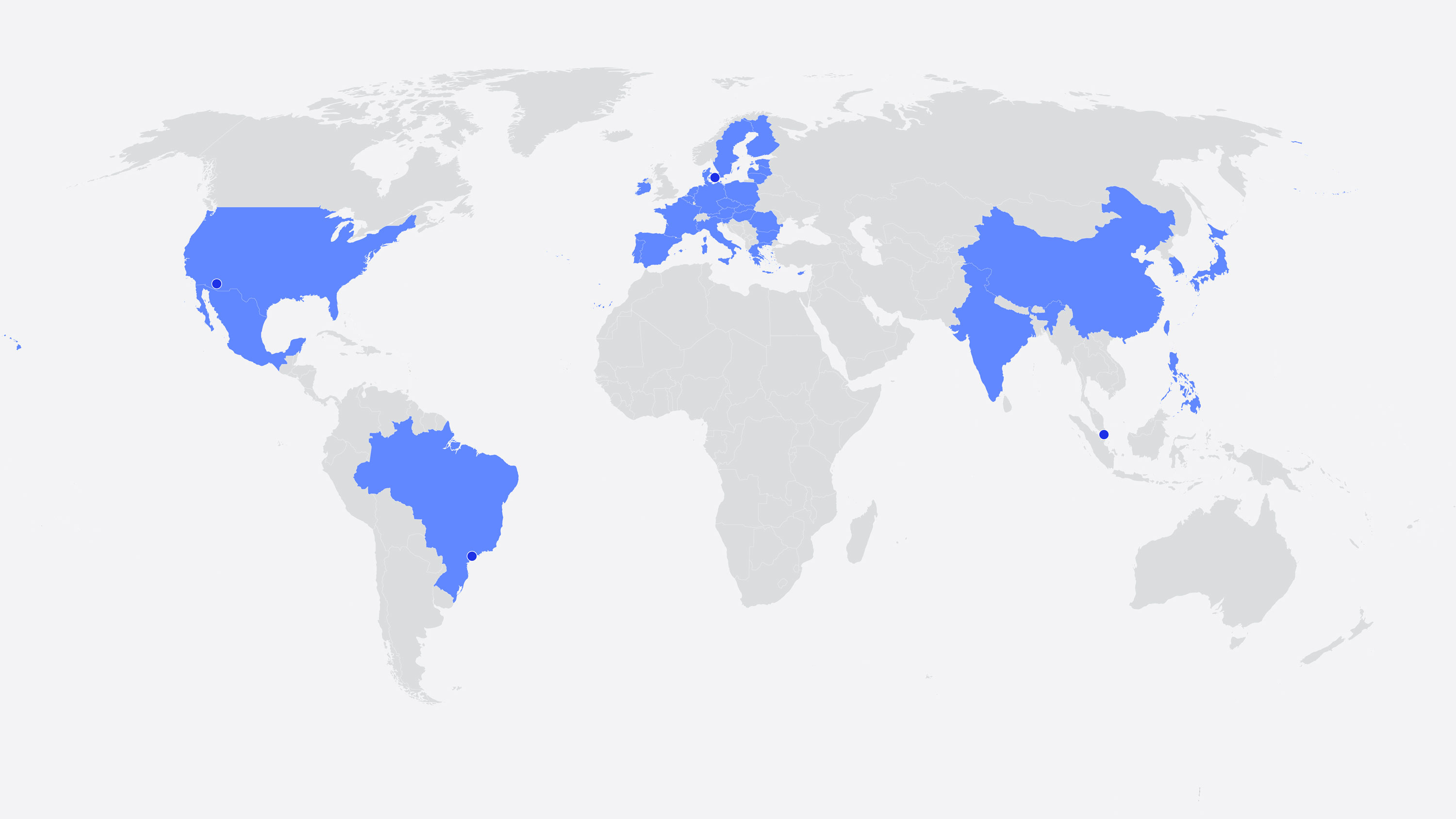 Map of locations with Women in Da Vinci surgery conferences