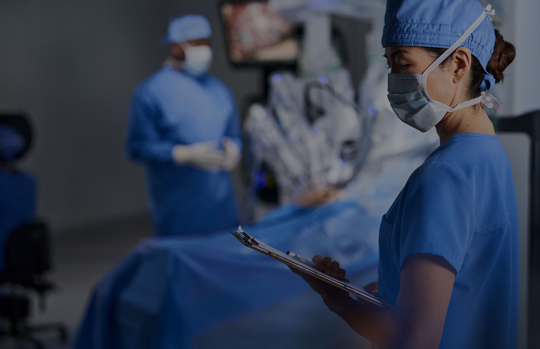 Operating room with da Vinci system