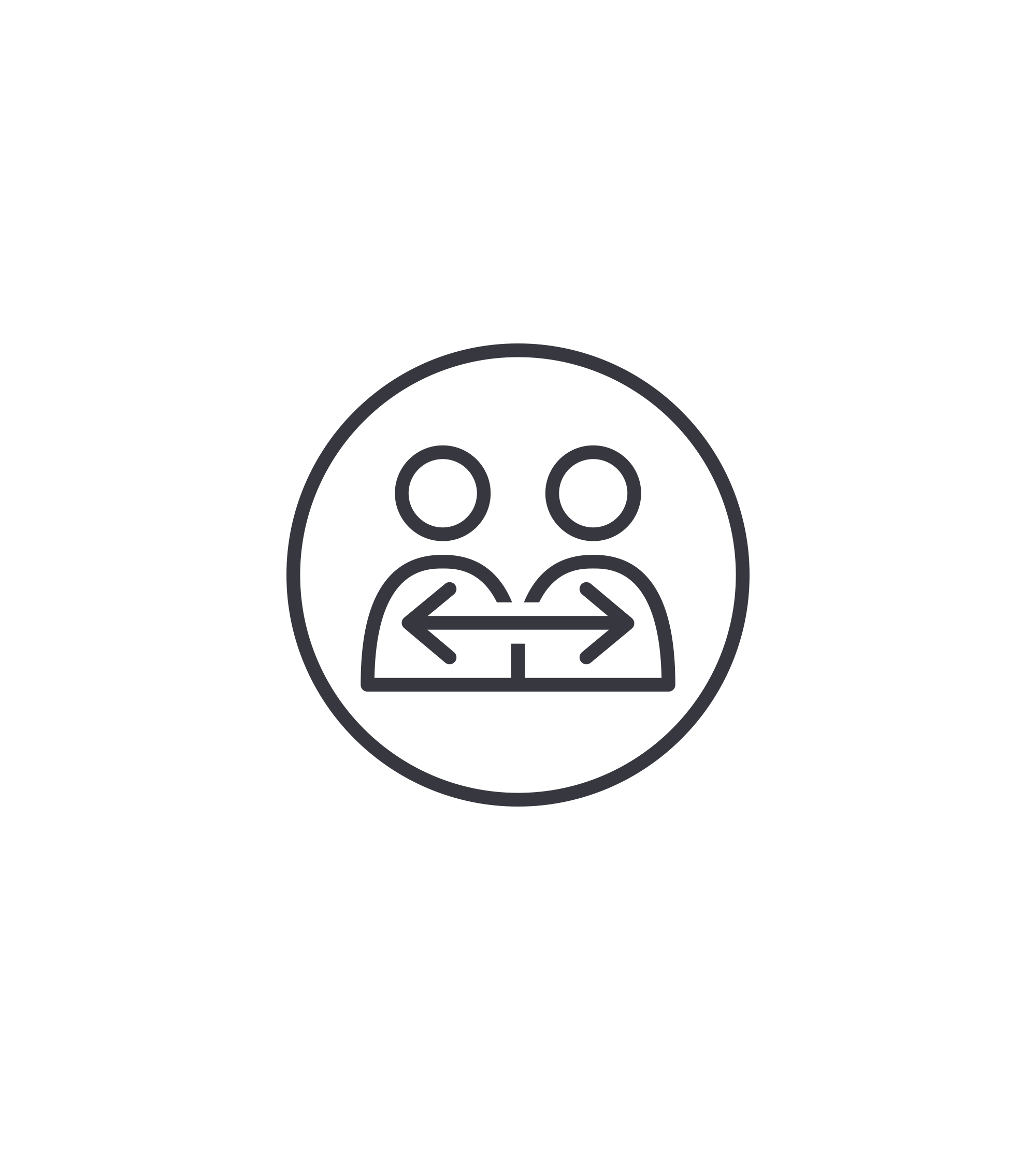 Figures connecting icon for education and training