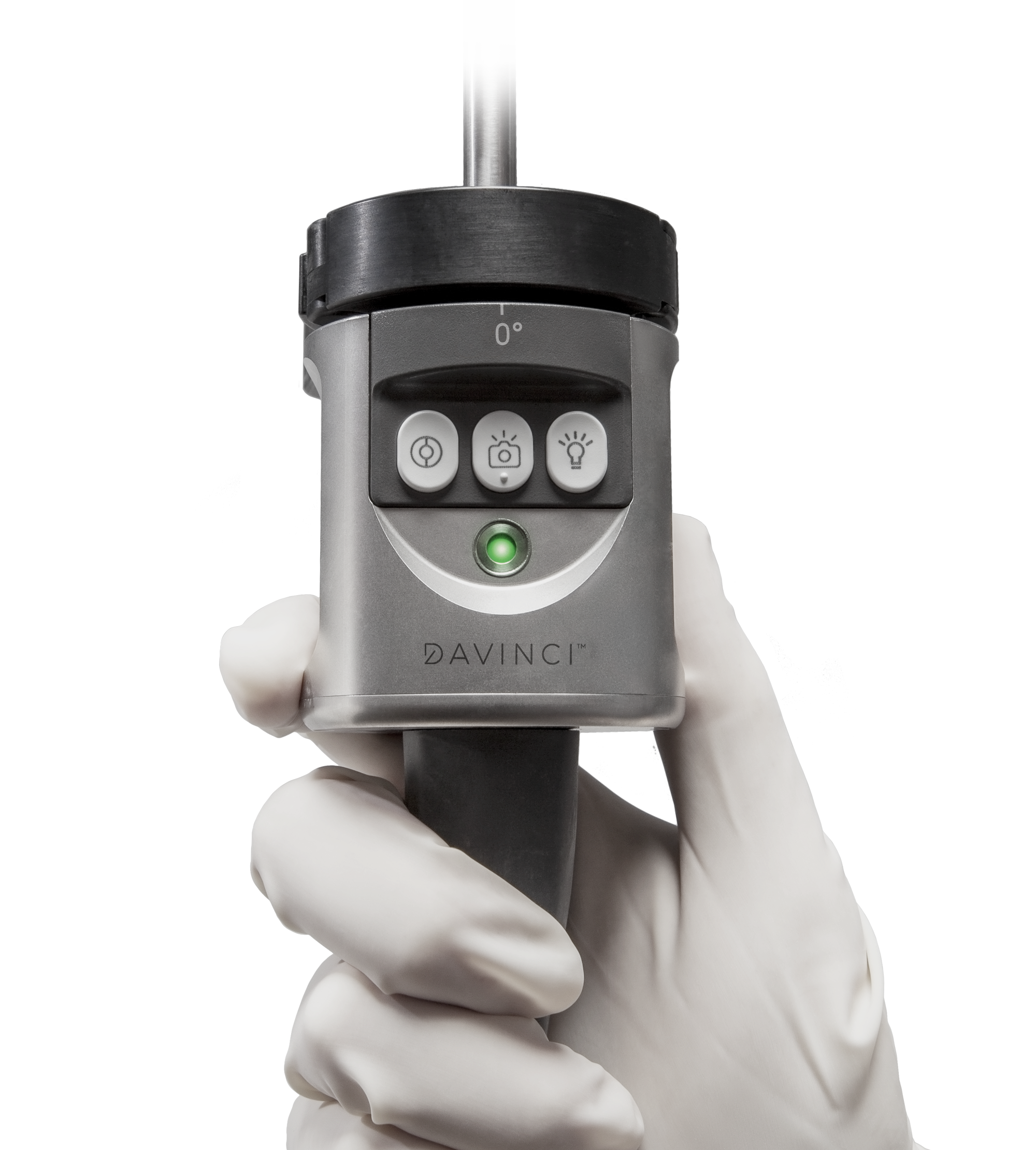 Da Vinci vision endoscope held in hand